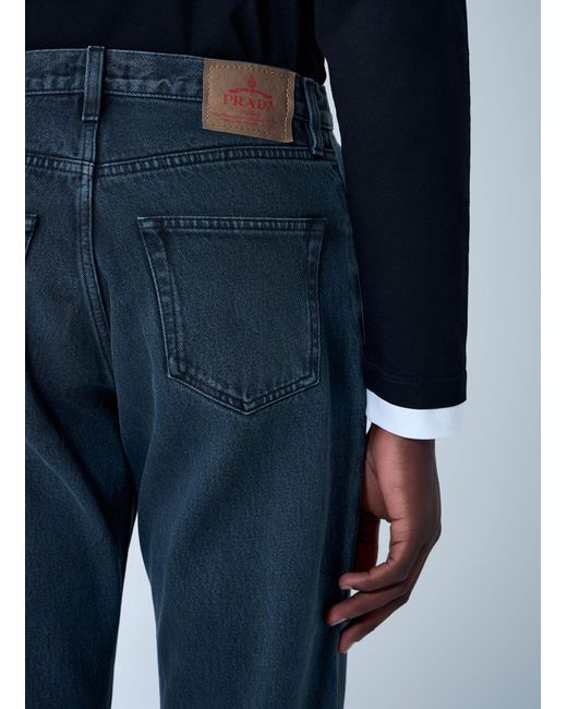 Prada Blue Over-Dyed Jeans for men