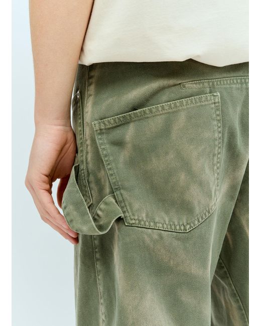 J.W. Anderson Green Twisted Workwear Jeans for men