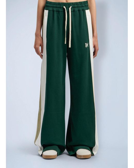 Palm Angels Green Monogram Track Pants