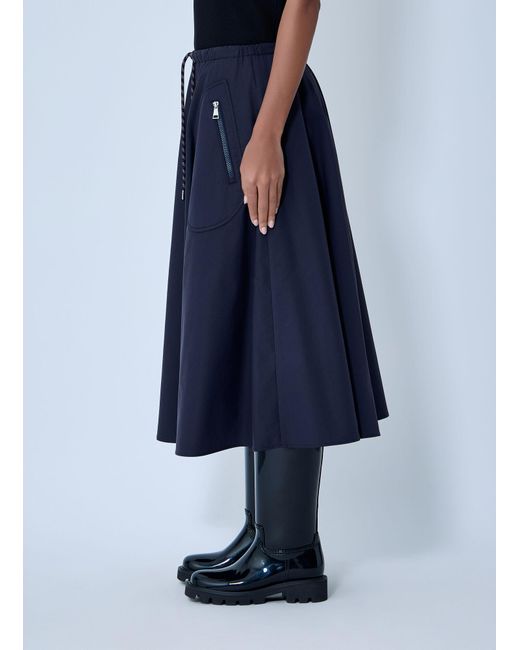 Moncler Blue Drawstring Skirt