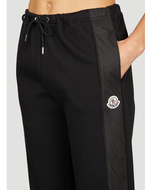 Moncler Black Logo Patch Track Pants