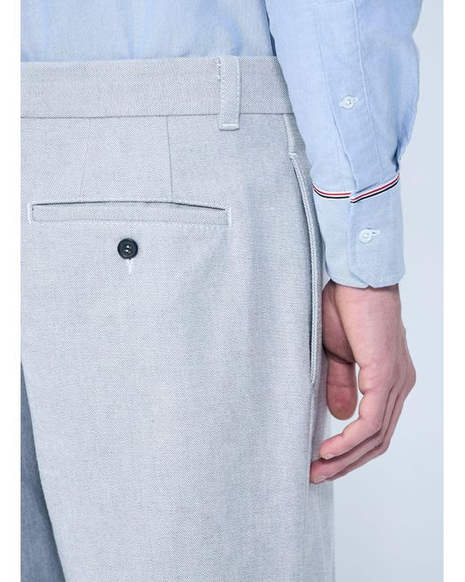 Thom Browne Blue Constrast Tailored Pants for men