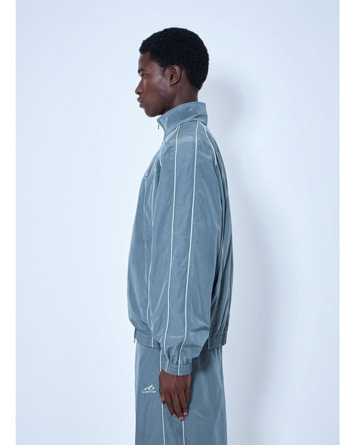 Balenciaga Blue Zip-Front Track Jacket for men