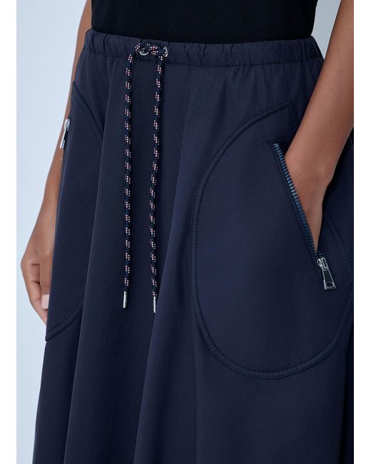Moncler Blue Drawstring Skirt
