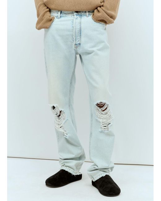 The Row Blue Burted Jeans for men