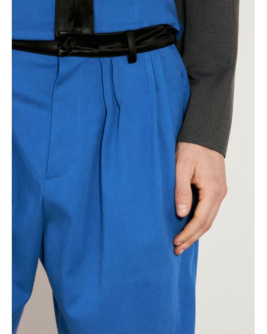 Kiko Kostadinov Blue Ugo Side Pants for men