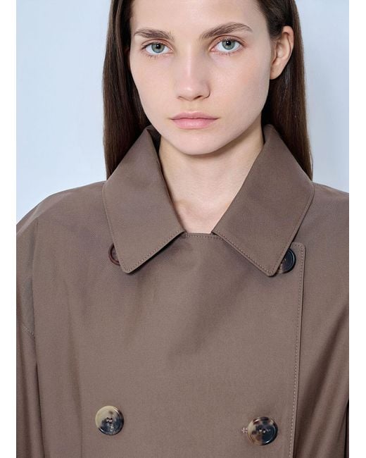 Max Mara White Classic Cotton Trench Coat