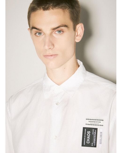 Undercover White Logo Patch Shirt for men