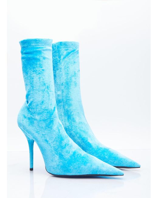 Balenciaga Blue Knife Boots for men
