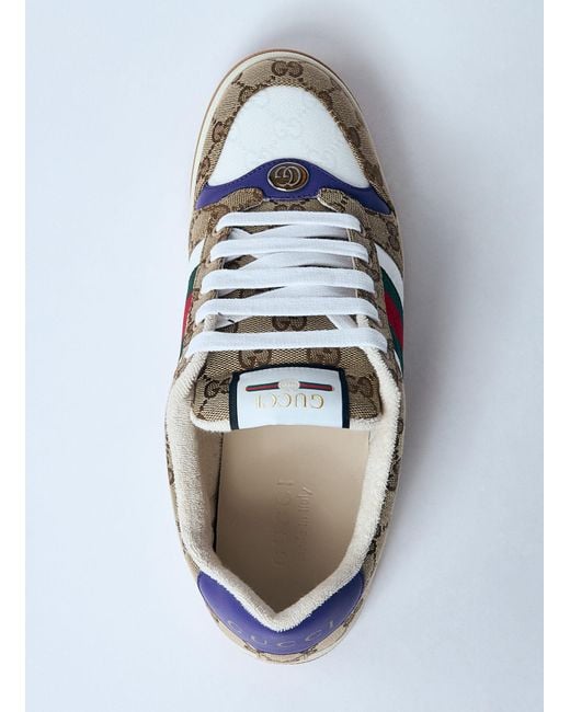 Gucci Brown Screener Sneakers for men