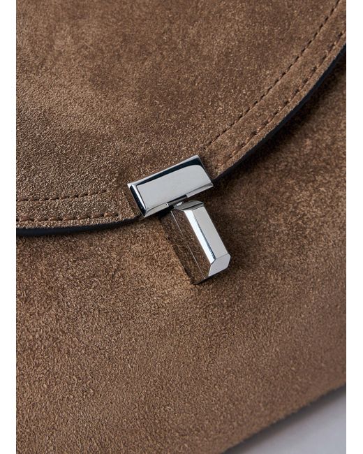 Totême  Multicolor T-Lock Suede Clutch