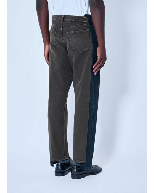 Maison Margiela Gray Spliced Denim Trousers for men