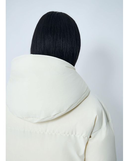 Moncler White Allesaz Hooded Short Down Jacket