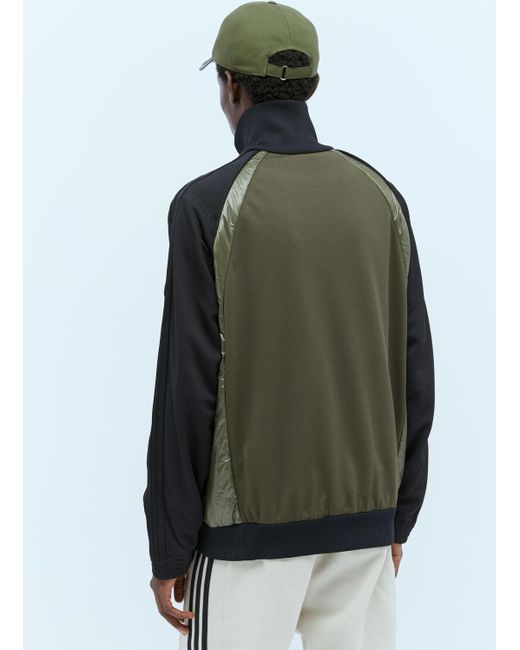 Moncler x adidas Originals Green Logo Applique Zip Up Cardigan for men