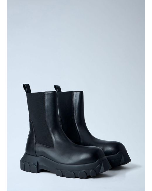 Rick Owens Blue Beatle Bozo Tractor Boots for men