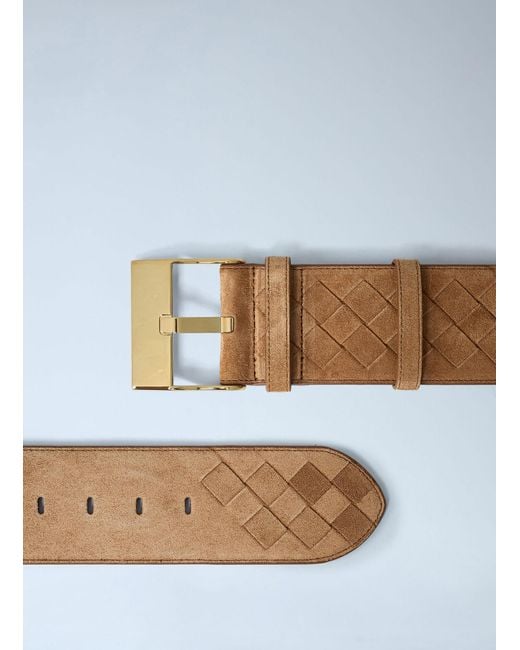 Bottega Veneta Blue Large Suede Watch Belt