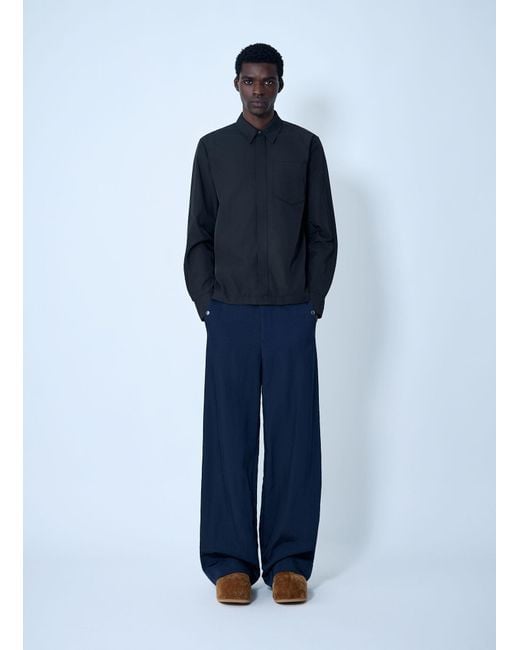 Dries Van Noten Blue Drawstring Pants for men