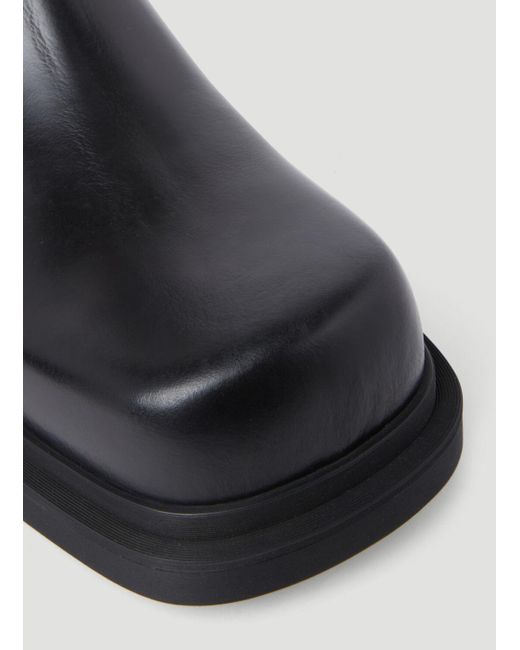 Bottega Veneta Black Ben Leather Ankle Boots for men