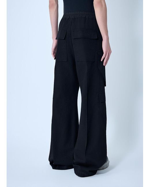Rick Owens Blue Drkshdw Double Cargo Jumbo Belas Pants for men