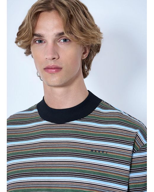 Marni Gray Striped Long Sleeve T-Shirt for men