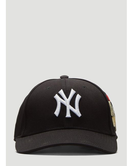 Gucci Black Baseball Cap With Ny Yankeestm Patch for men