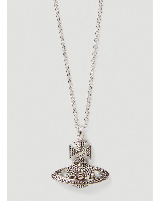 Vivienne Westwood Salomon Bas Relief Pendant Necklace in Silver ...