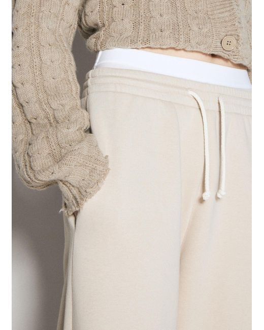 MM6 by Maison Martin Margiela Natural Jersey Track Pants