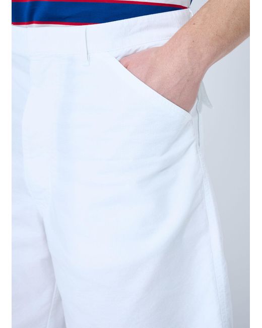 Prada Blue Oxford Shorts for men