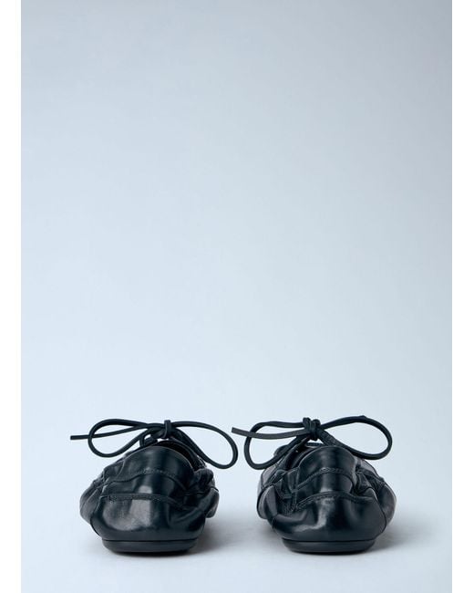 Prada Blue Leather Moccasins for men