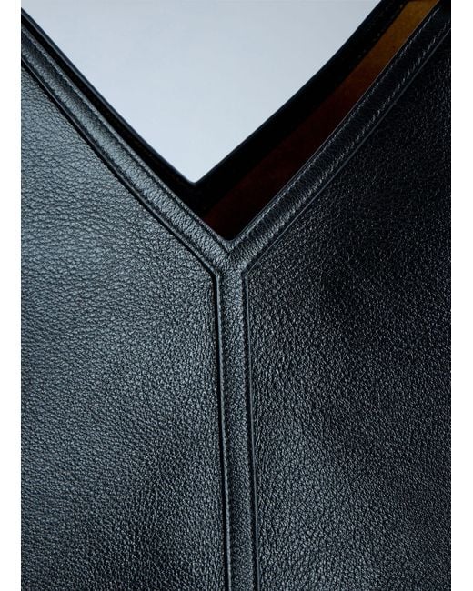 Saint Laurent Blue Y Thin Tote Bag With Removable Pouch