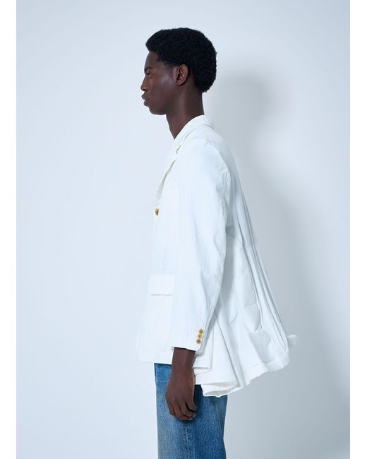 Comme des Garçons White Double-breasted Blazer for men