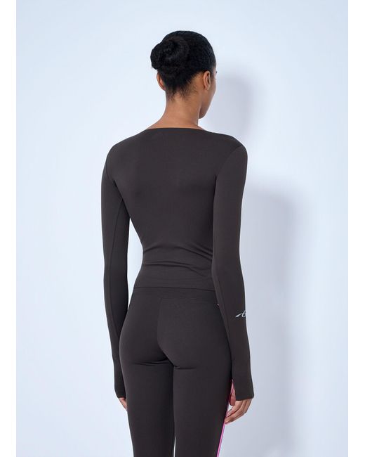 Balenciaga Gray Long Sleeve Fitted Top
