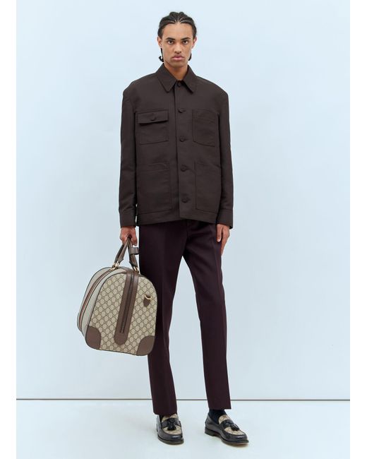 Gucci Gray Technical Cotton-Blend Jacket for men
