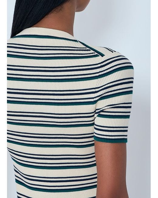 Miu Miu White Stripes T-Shirt