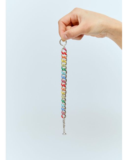 Fry Powers Black Rainbow Chunky Chain Link Bracelet