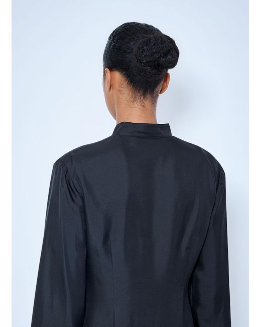 Rohe Blue Pankou Closure Silk Top