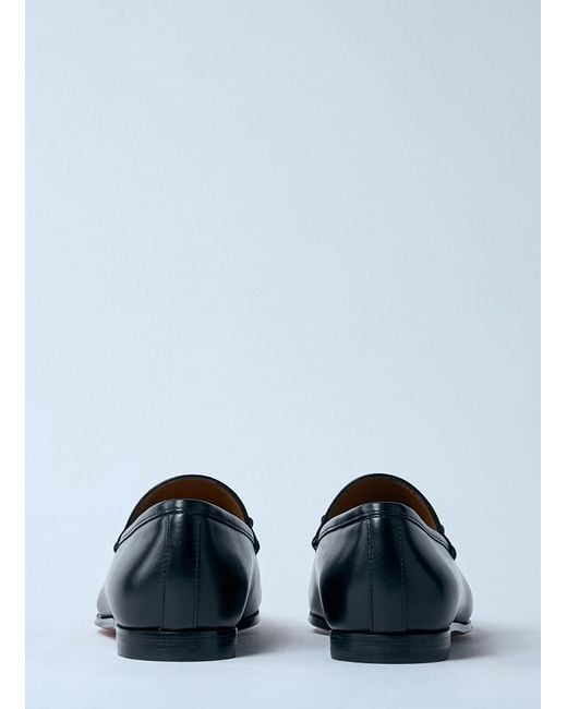 Gucci Blue Jordaan Leather Loafers