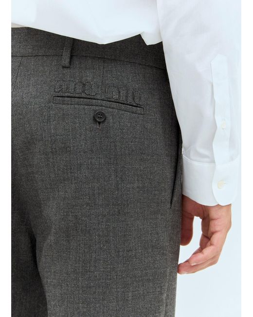 Miu Miu Gray Marled Wool Pants for men