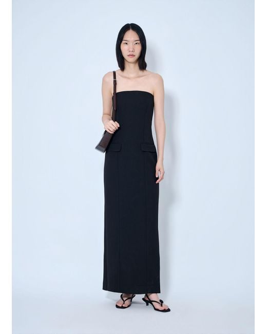 Totême Blue Strapless Pocket Dress