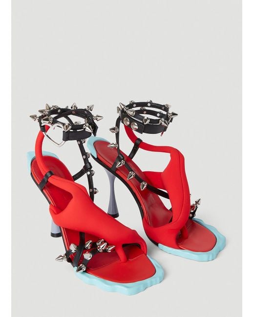 OTTOLINGER Stud Flower High Heel Sandals in Red for Men | Lyst Australia