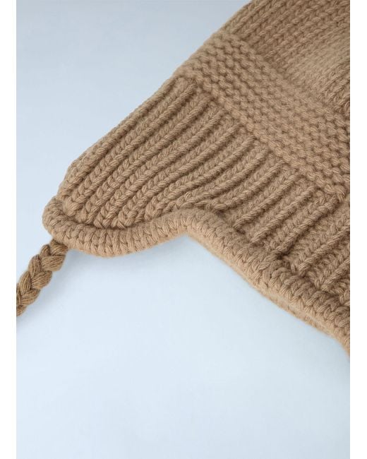Miu Miu White Cashmere Blend Beanie Hat
