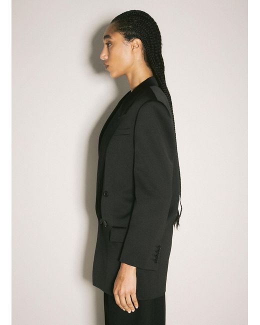 Saint Laurent Black Silk Tuxedo Blazer