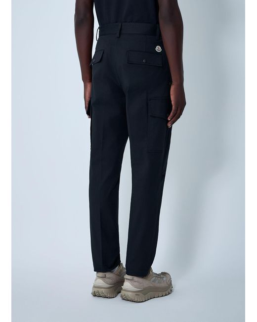 Moncler Blue Stretch-Finish Pants for men
