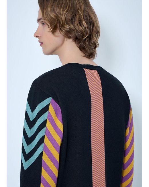 Kiko Kostadinov Blue Gizi Panelled Jumper for men