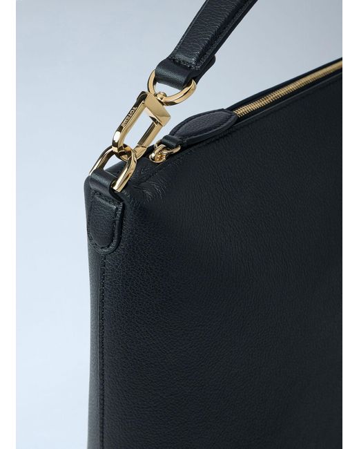 Totême Blue Medium Bevel Grained Leather Shoulder Bag