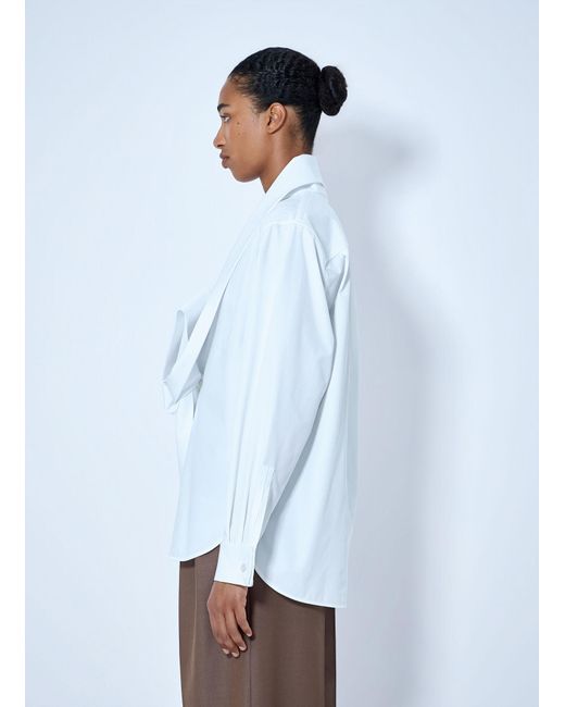 Saint Laurent White Lavallière Shirt