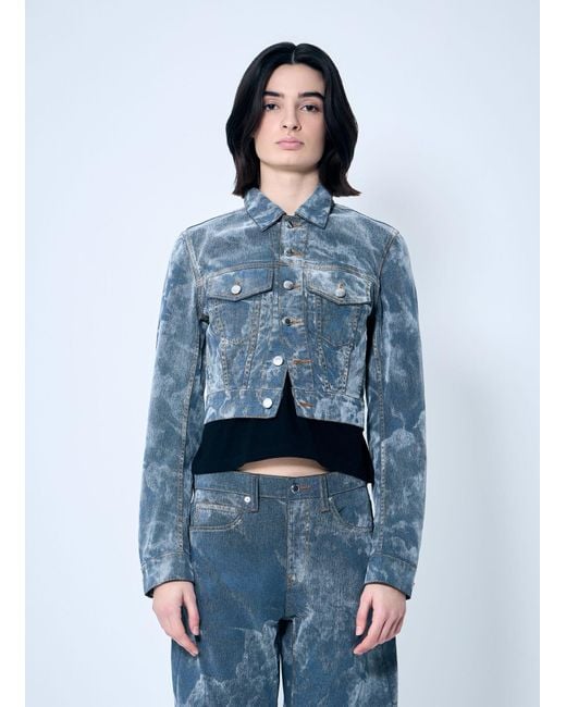 Alexander Wang Blue Slim Trucker Jacket