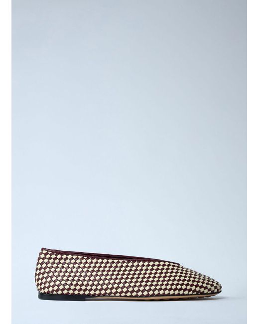 Bottega Veneta White Rosa Ballerina Flats