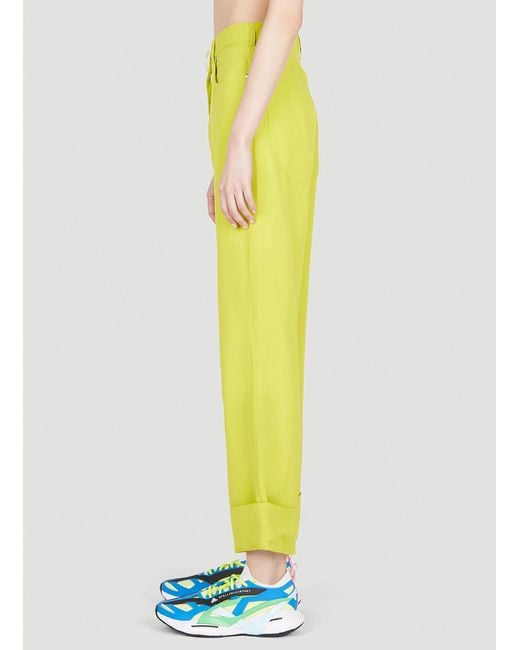 Stella McCartney Yellow Maxi Button Pants