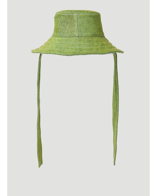 Marni Green Logo Embroidery Bucket Hat